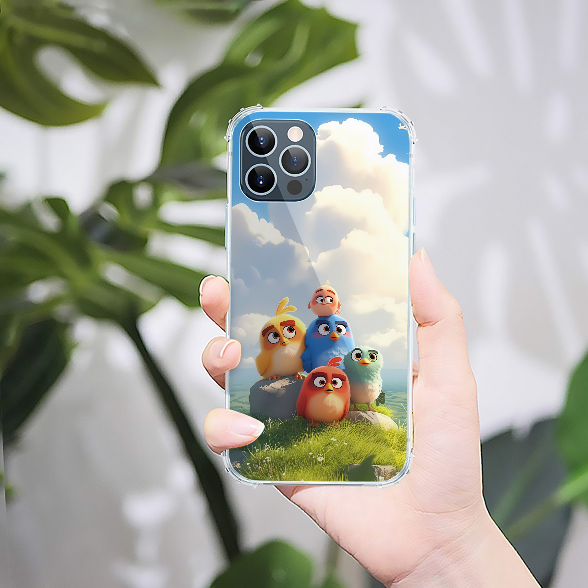 （画像用） Angry Birds アングリーバード 【iPhone 12シリーズ対応】透明スマホケース（クリアソフトケース）
